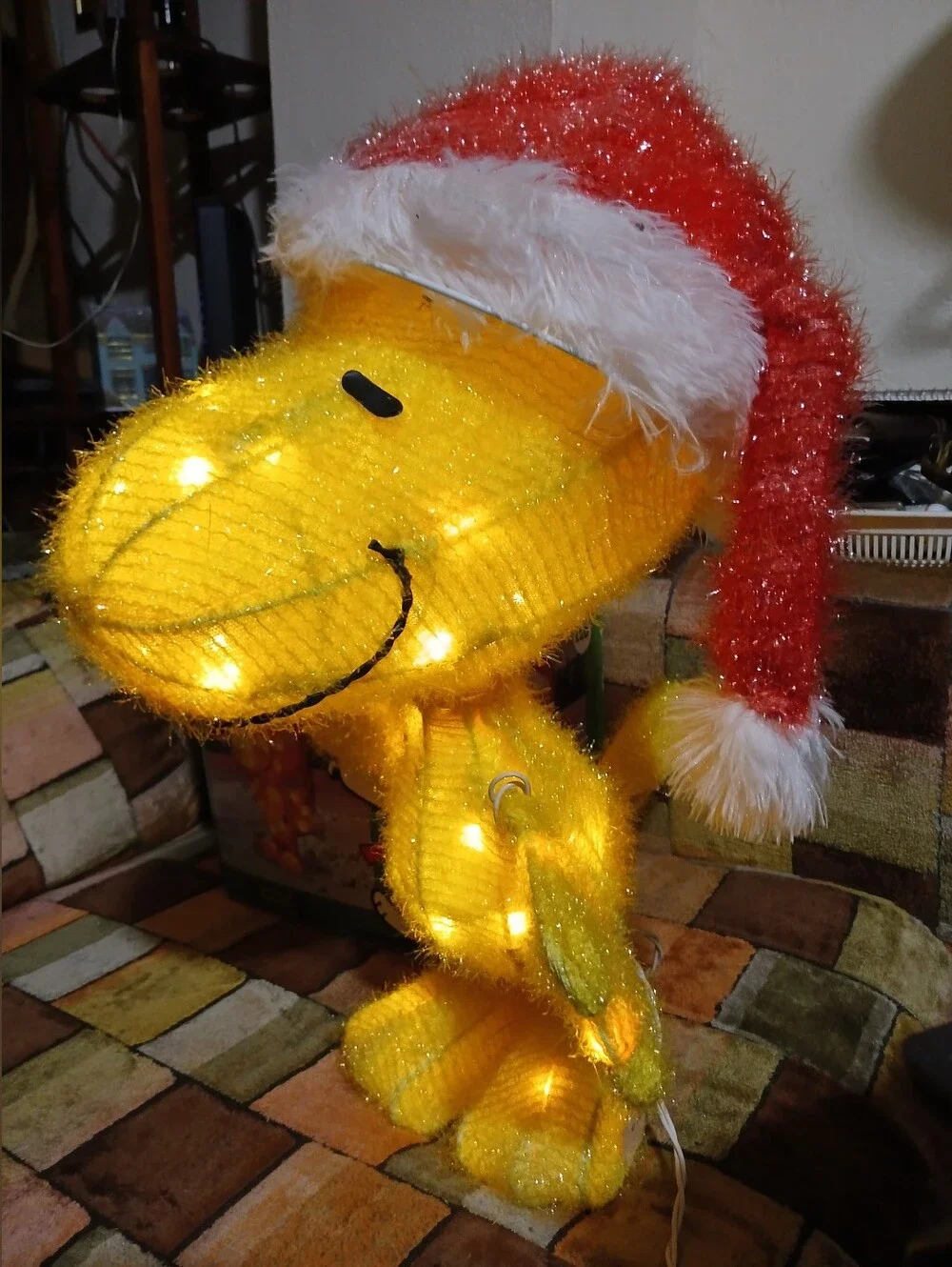 Peanuts Woodstock Light-Up Holiday Figurine - Yellow